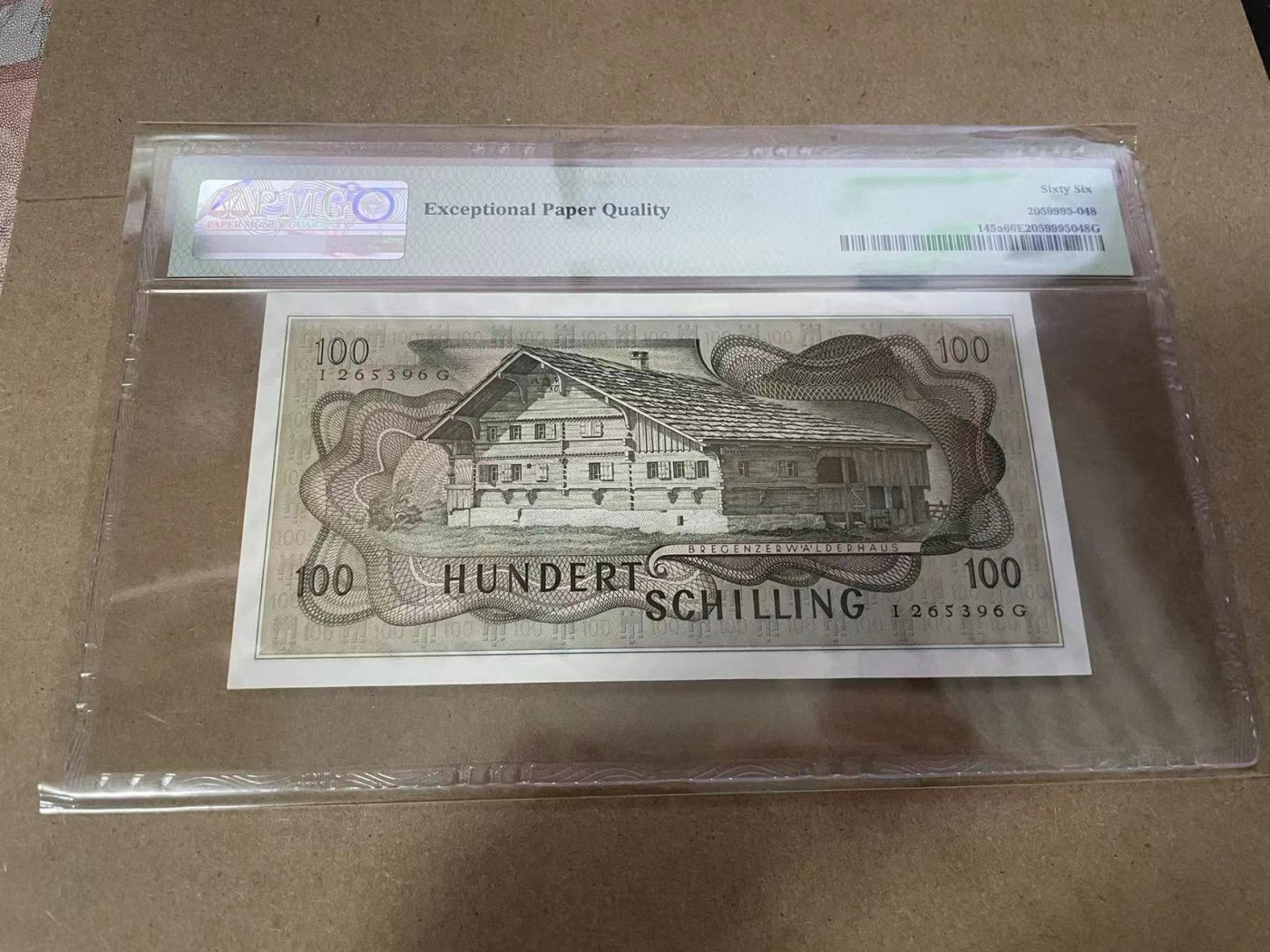 【Blue Auction】✨世界纸币精拍第368期——格雷伯爵夫妇 【无47】奥地利 1969年100先令 PMG66EPQ 