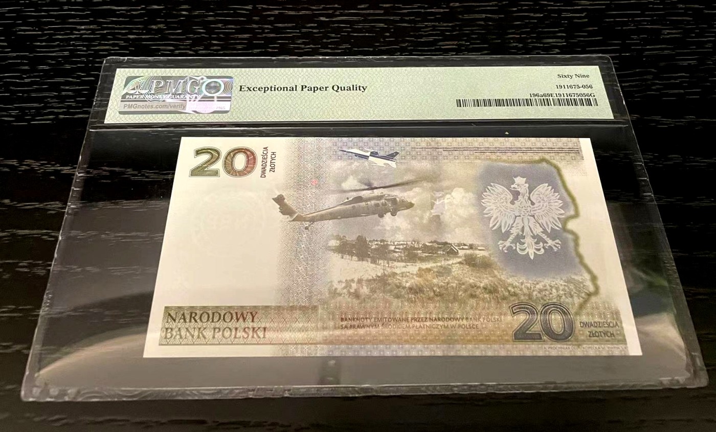 【Blue Auction】✨世界纸币精拍第368期——格雷伯爵夫妇 【近满分 无47】波兰 2022年20兹罗提 PMG69EPQ 超高分 纪念钞