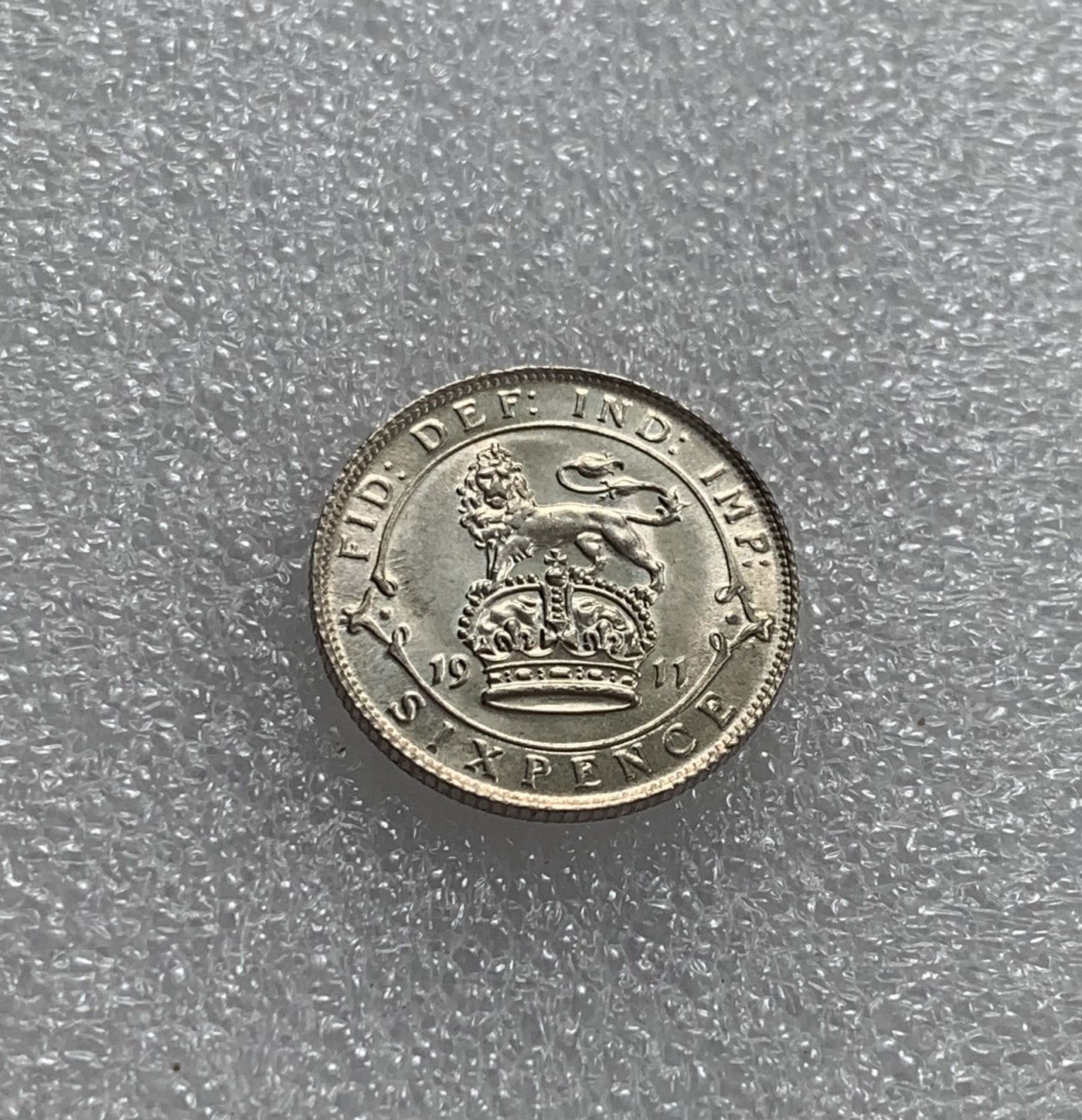 瓶子🏺第108期拍卖会  英国1911年乔治五世6便士银币  ms级别好品