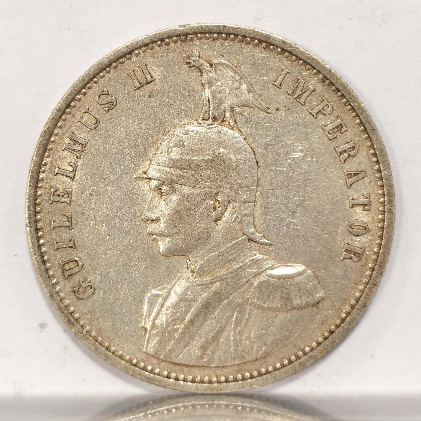 博洋堂世界钱币拍卖第042期周六场（全场包邮）本周五、周六二场连拍 德属东非1906年威廉二世1卢比银币，带点黄油光