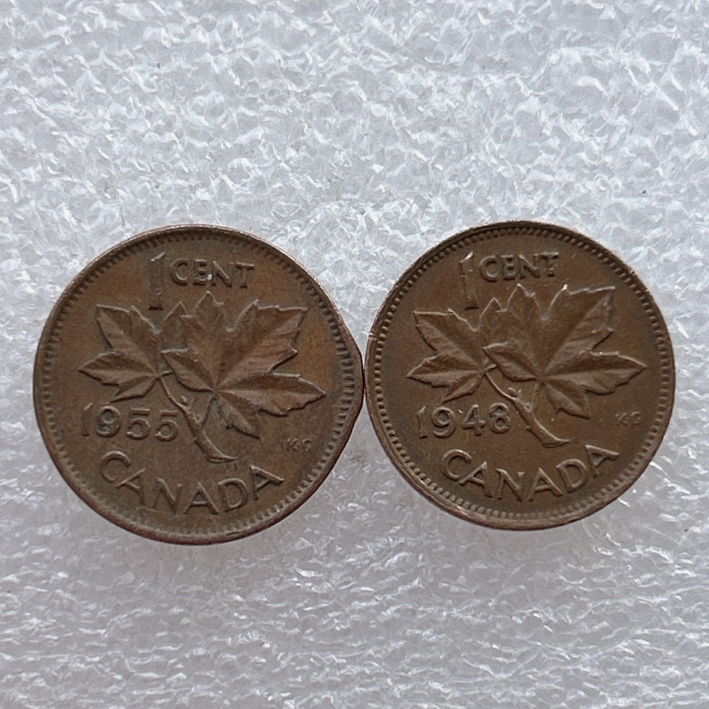 全场一元起拍 世界钱币散币场 第22期 加拿大1分 乔六.伊二两个版本