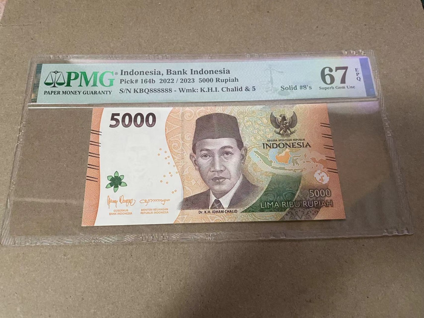 【Blue Auction】✨世界纸币精拍第368期——格雷伯爵夫妇 【全同8】印尼 2022年5000卢比 PMG67EPQ 