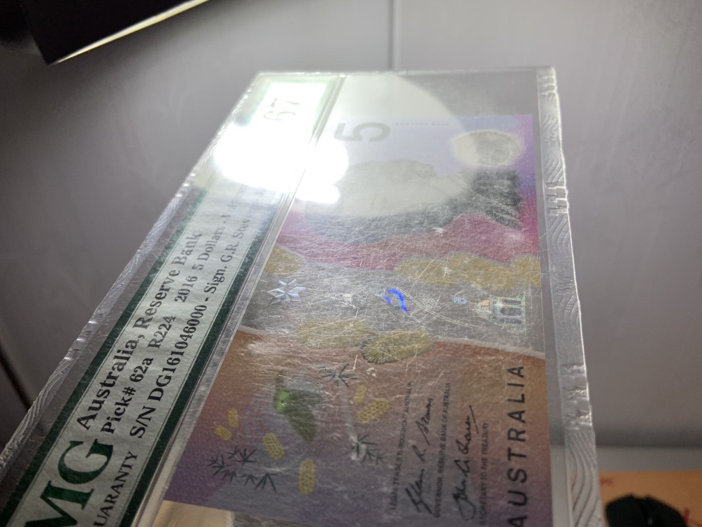 收藏联盟Quantum Auction 第288期拍卖 (已更新) 澳大利亚2016年5元 PMG67 稀少豹子号000