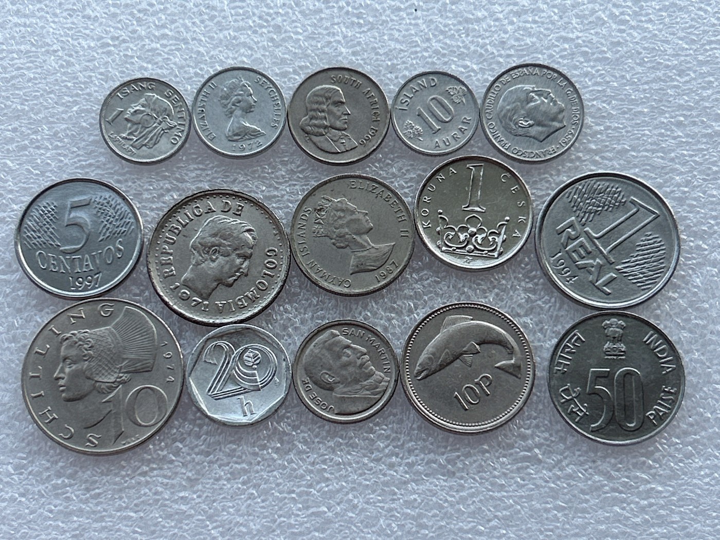 全场一元起拍 世界钱币散币场 第22期 各国散币 15枚