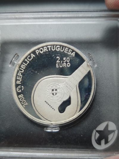燕姐换藏第58拍 葡萄牙2008年国宝民族乐器法朵2.5欧元银币