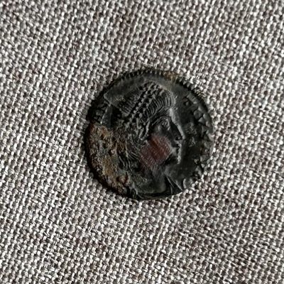 【Ancient coins】古希腊/罗马/中世纪钱币 第九期 - 罗马帝国君士坦丁二世铜币 品相好 公元337-340年 1.24g 14m m