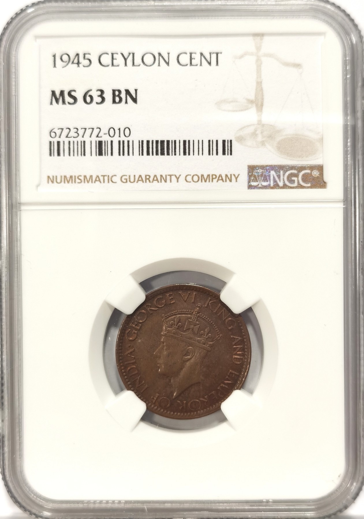 博洋堂世界钱币拍卖第042期周六场（全场包邮）本周五、周六二场连拍 NGC MS63/62/64三枚一组 英属锡兰1945年1分+比利时1953年50分+英国1963年1便士铜币 高分包浆醇厚，三种不同的铜光包浆，趣味性强，性价比高