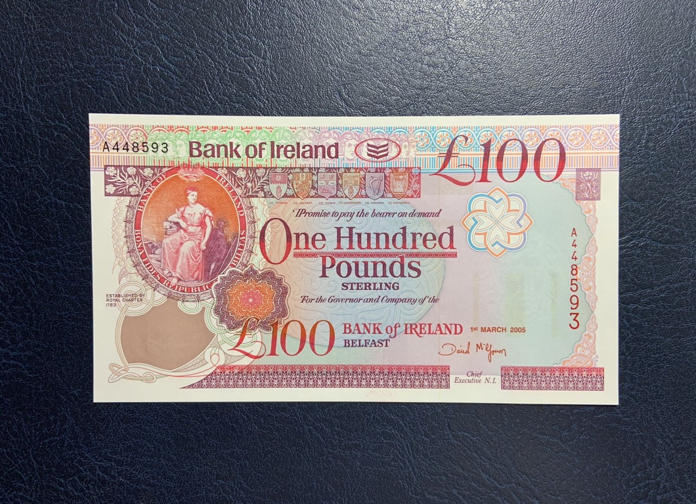 收藏联盟Quantum Auction 第288期拍卖 (已更新) 北爱尔兰2005年100镑 品相全新UNC 首发A冠 贝尔法斯特女王大学