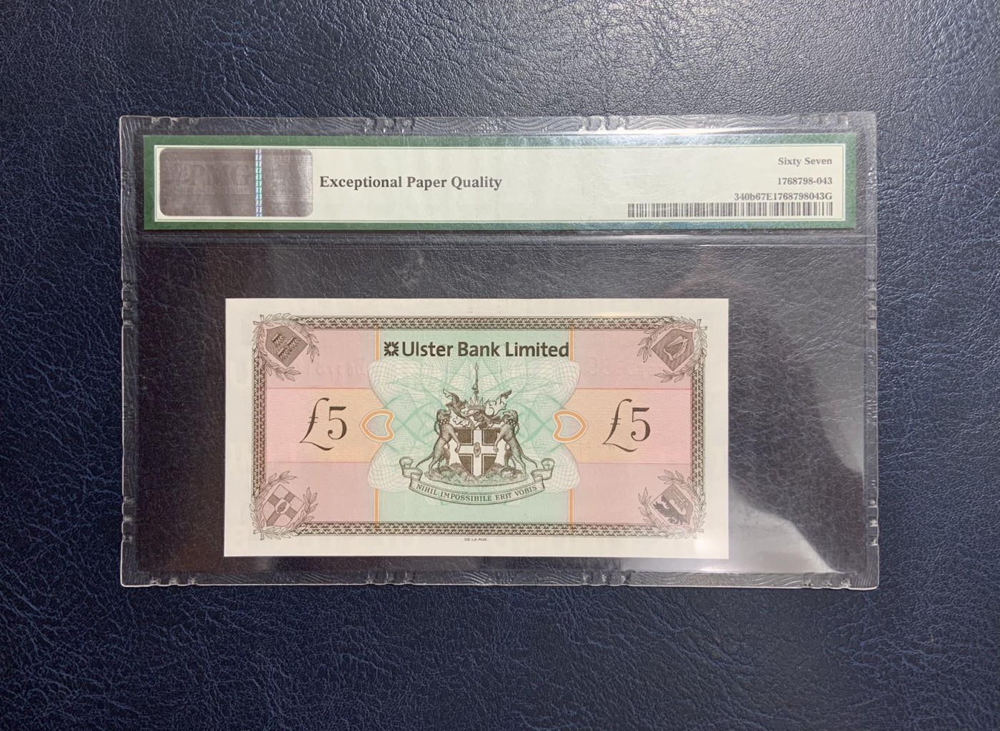 收藏联盟Quantum Auction 第288期拍卖 (已更新) 北爱尔兰阿斯特银行2013年5镑 PMG67 号码无457