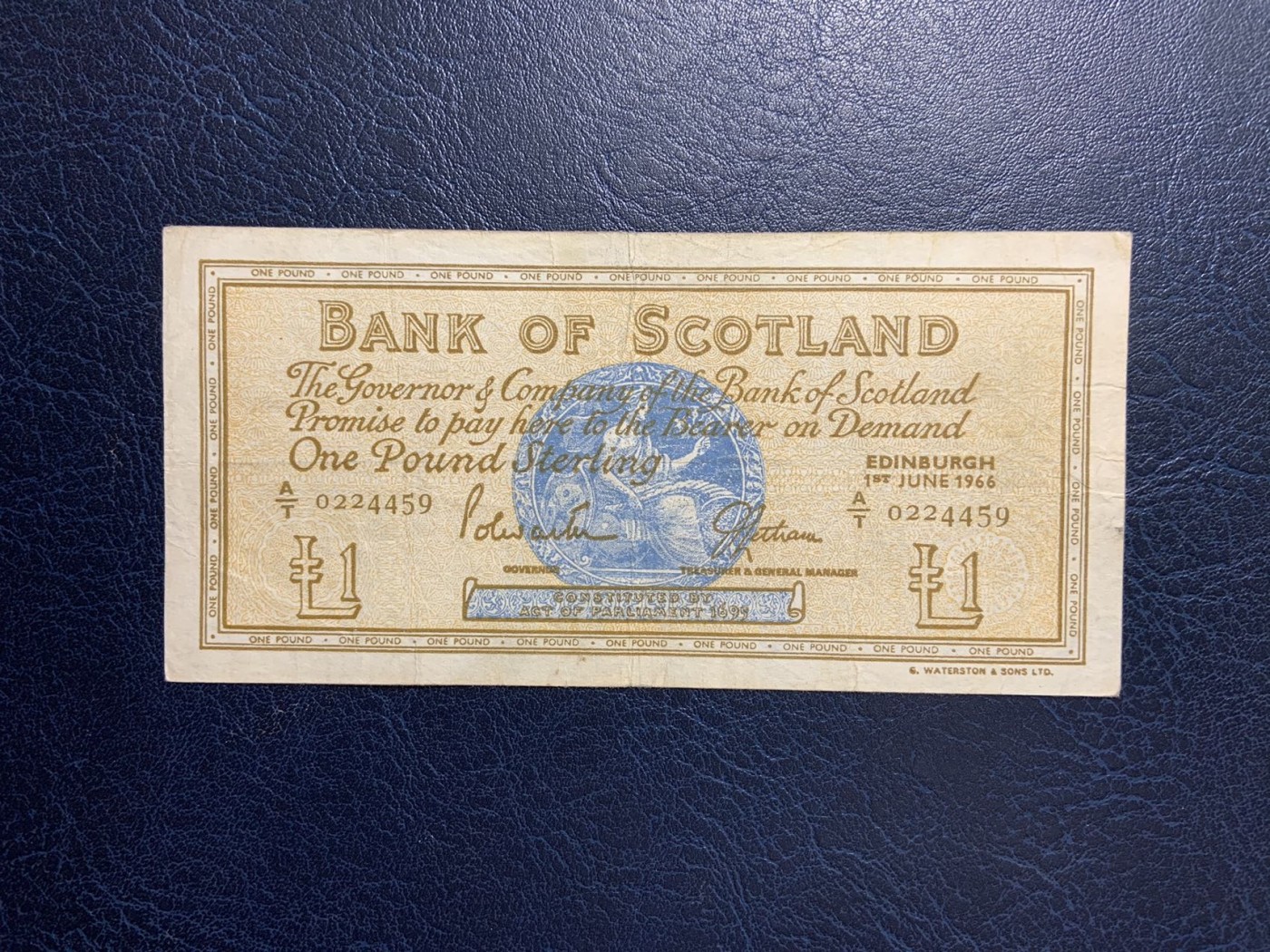 收藏联盟Quantum Auction 第288期拍卖 (已更新) 苏格兰银行1966年1镑 品相如图