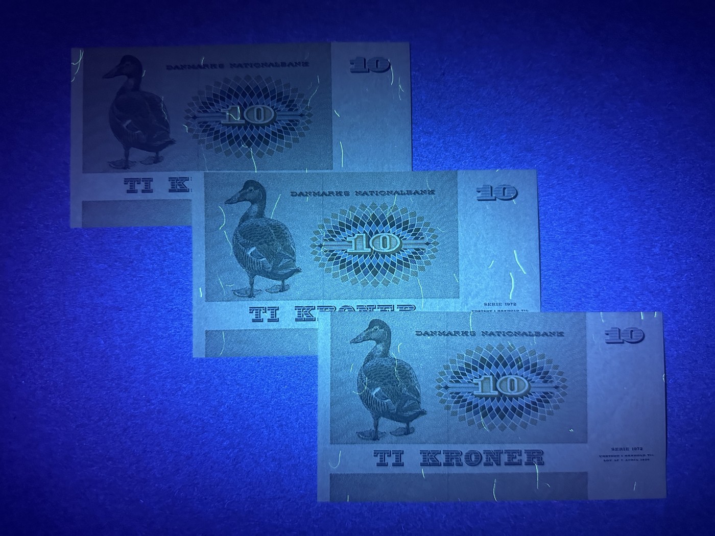 《张总收藏》118期-外币超精品合集 丹麦10克朗3张 UNC 动物版连号3张