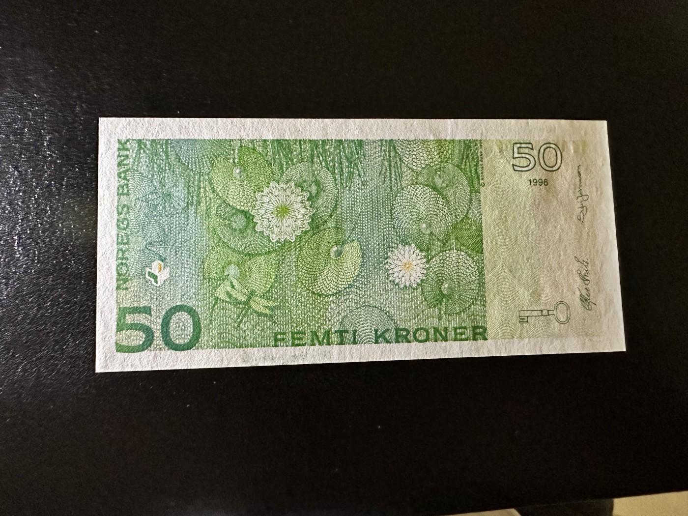 《外钞收藏家》第二百九十七期（连拍第二场）（欧洲五国专场） 挪威1996年50克朗 全新UNC