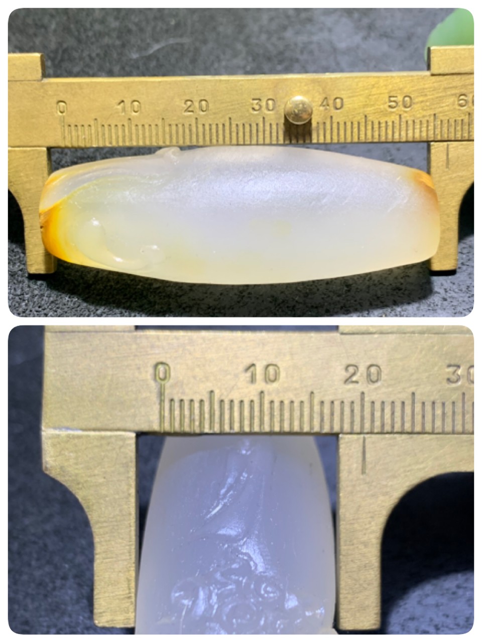 精美高玉化海洋玉髓手工雕刻平步青云一心向佛大桶珠一个！