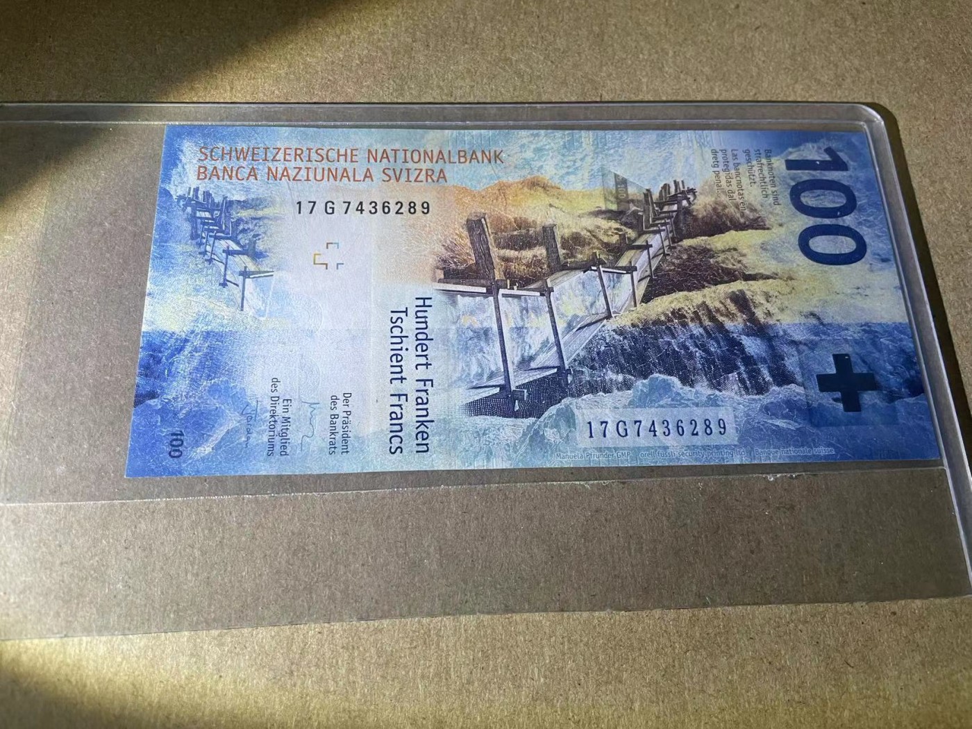【Blue Auction】✨世界纸币精拍第369期【精】 【17G7436289】瑞士 2017年100法郎 全新UNC