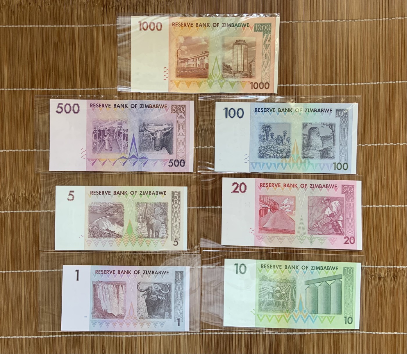 收藏联盟Quantum Auction 第288期拍卖 (已更新) 津巴布韦2007年1-1000元 品相全新UNC 部分为首发AA冠