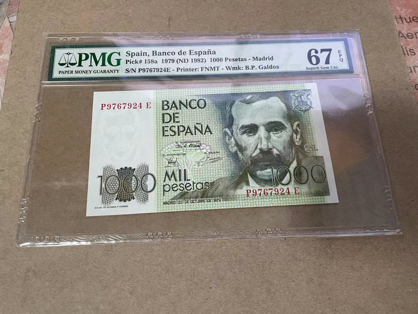 【Blue Auction】✨世界纸币精拍第369期【精】 西班牙 1982年1000比塞塔 PMG67EPQ