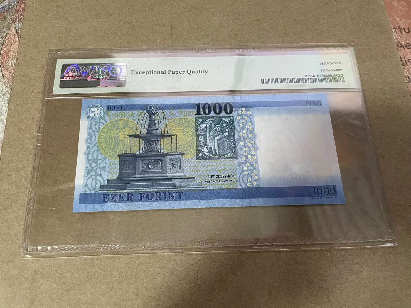 【Blue Auction】✨世界纸币精拍第369期【精】 匈牙利 2017年1000福林 PMG67EPQ 