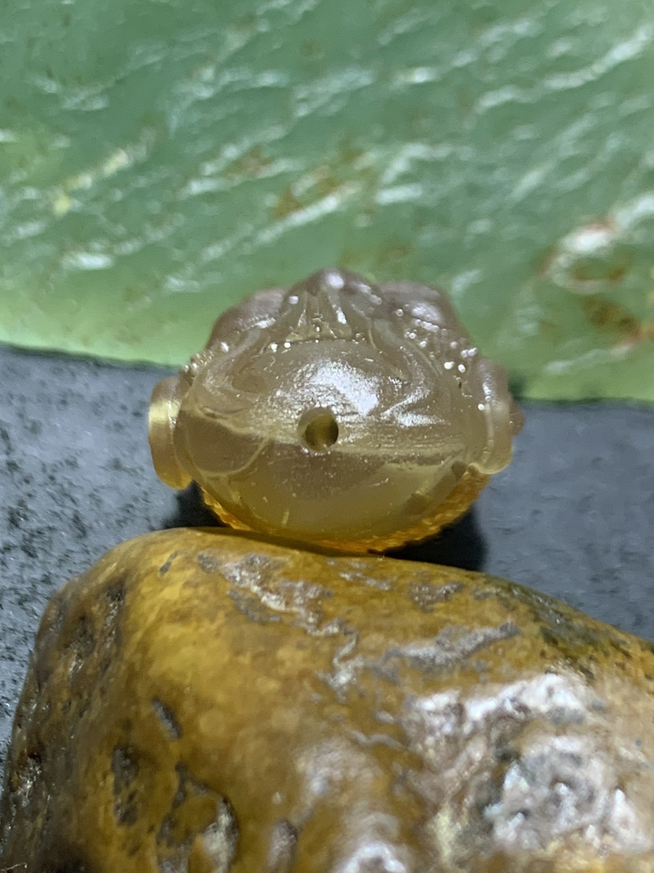 精美高玉化高润度蒙料战国红玛瑙手工雕刻达摩珠（吊坠）一个！