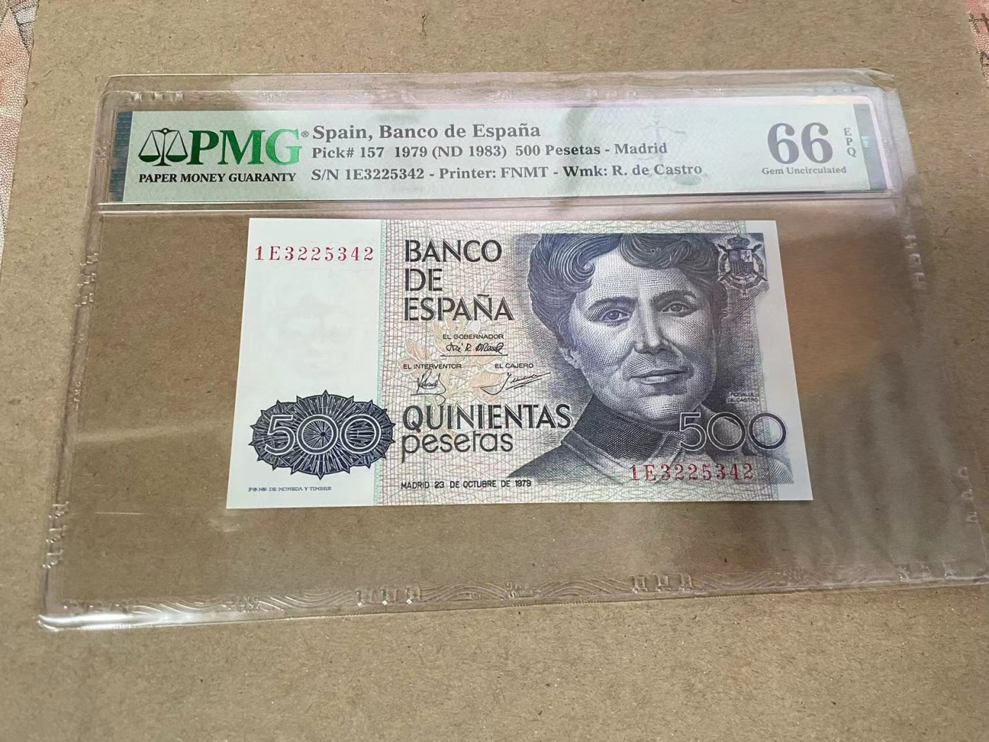 【Blue Auction】✨世界纸币精拍第369期【精】 西班牙 1983年500比塞塔 PMG66EPQ