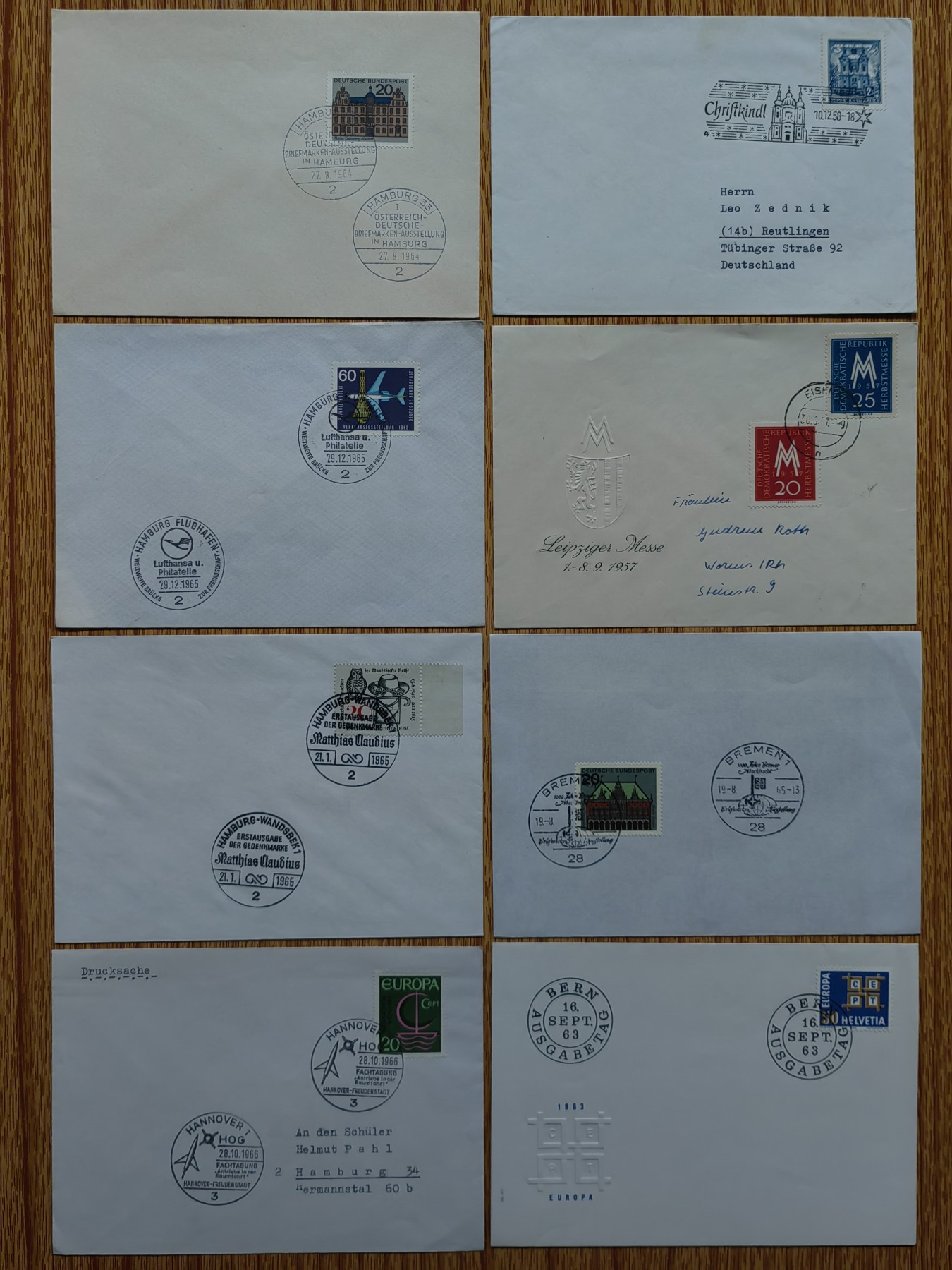 邮折专场第⑥场（秒杀场） 50-60年代邮封8个（秒杀）