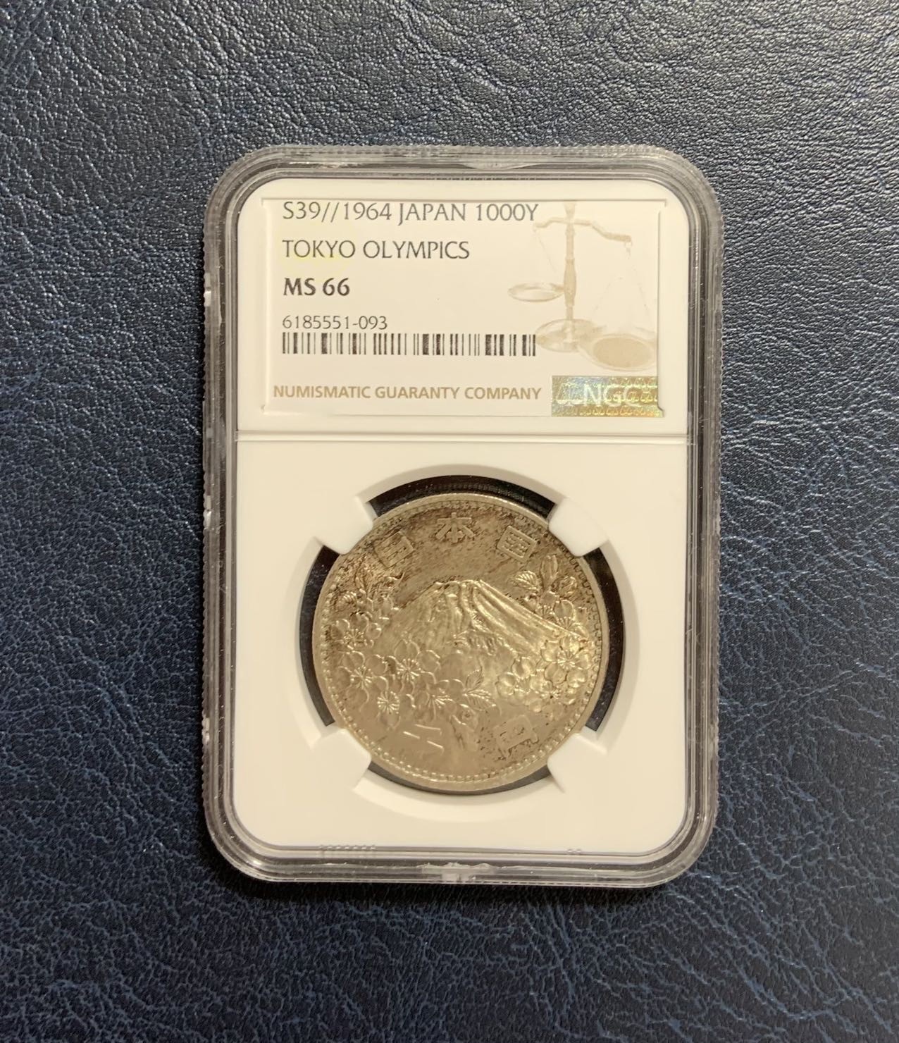收藏联盟Quantum Auction 第289期拍卖  日本1964年1000元东京奥运会纪念银币 NGC MS66