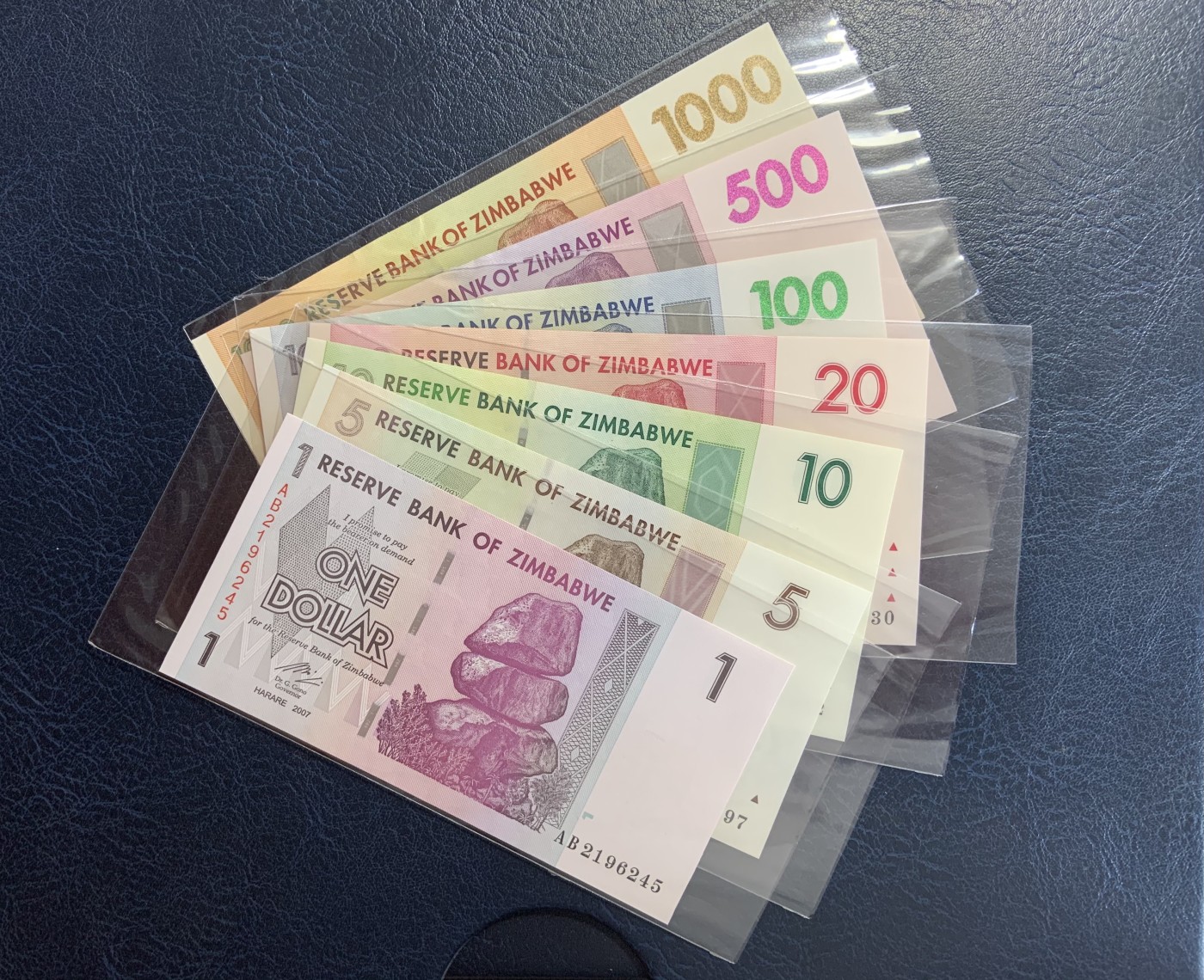 收藏联盟Quantum Auction 第288期拍卖 (已更新) 津巴布韦2007年1-1000元 品相全新UNC 部分为首发AA冠