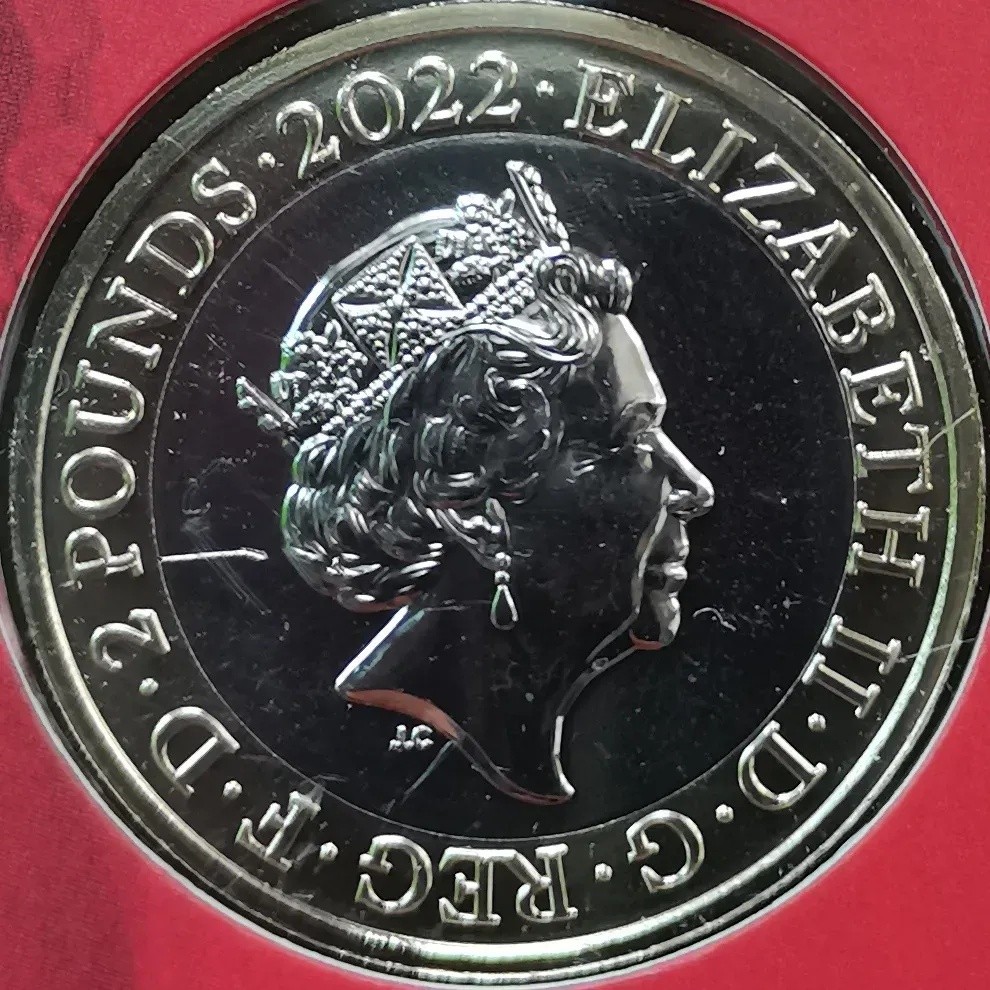 英国 2022年 英格兰足总杯150周年 2镑纪念币卡册装