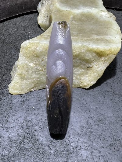 精美亚光高玉化巴西玛瑙手工俏色巧雕一心向佛吊坠（把件）一个！ - 精美亚光高玉化巴西玛瑙手工俏色巧雕一心向佛吊坠（把件）一个！