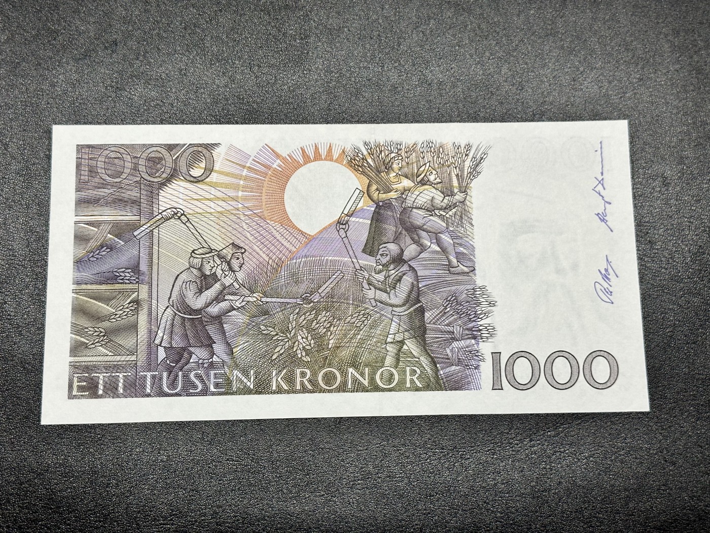 《外钞收藏家》第二百九十七期（连拍第二场）（欧洲五国专场） 瑞典1991年1000克朗 初版 全新UNC