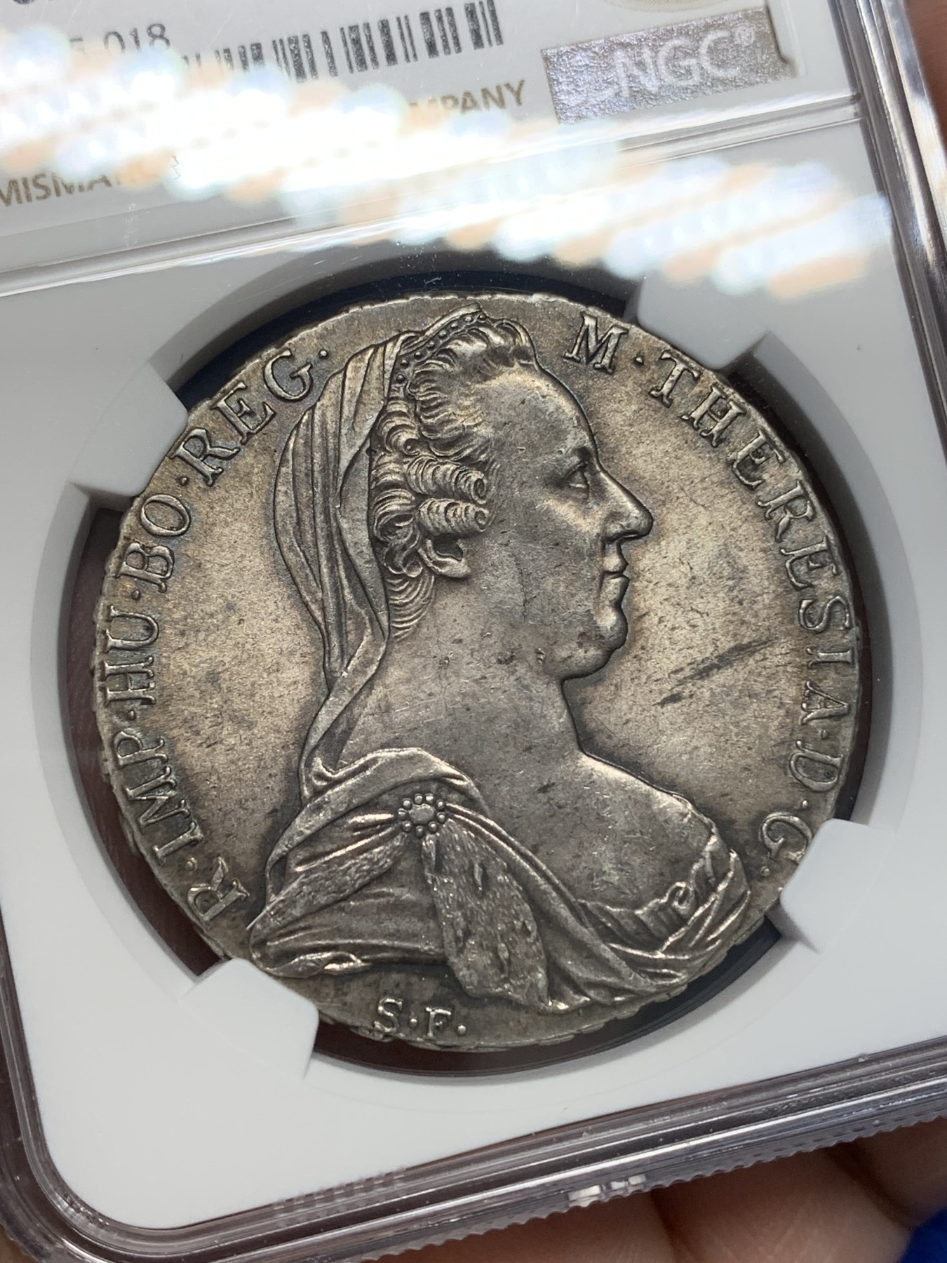 《竞宝斋》第196场-周日，周一 2场 (全场包邮) NGC-MS63 奥地利1780年大奶妈银币 H58二战前铸造 双须小尺寸版