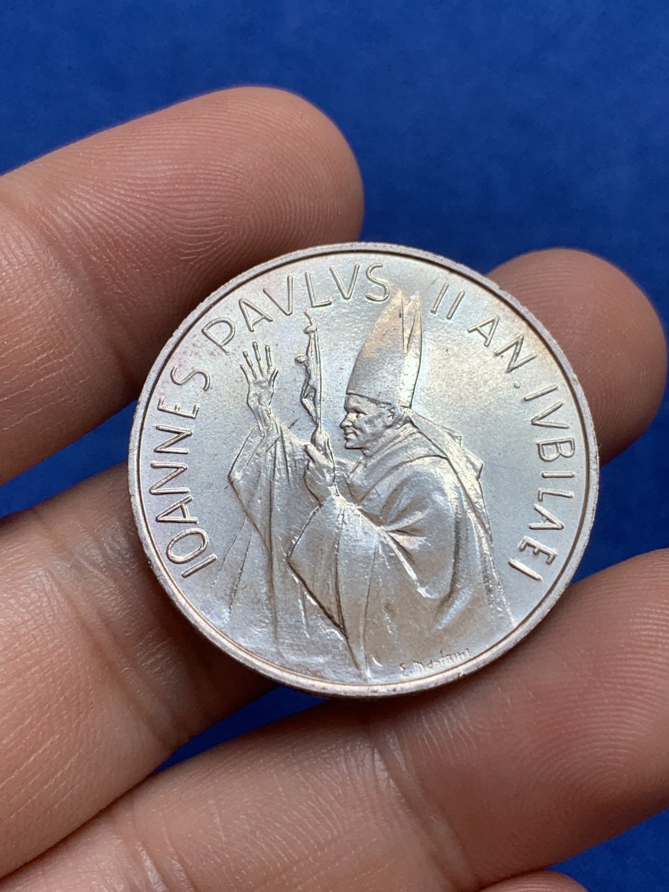 《竞宝斋》第196场-周日，周一 2场 (全场包邮) 圣马力诺教父1000里拉银币