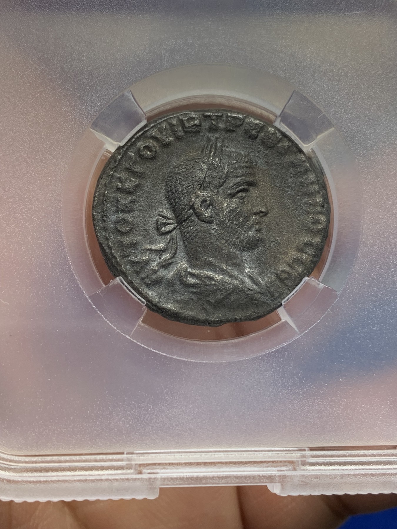 《竞宝斋》第196场-周日，周一 2场 (全场包邮) TQG评级 XF4/3 公元前251-前253年 古罗马帝国皇帝伽卢斯4德拉克马银币 13.2克 细节好