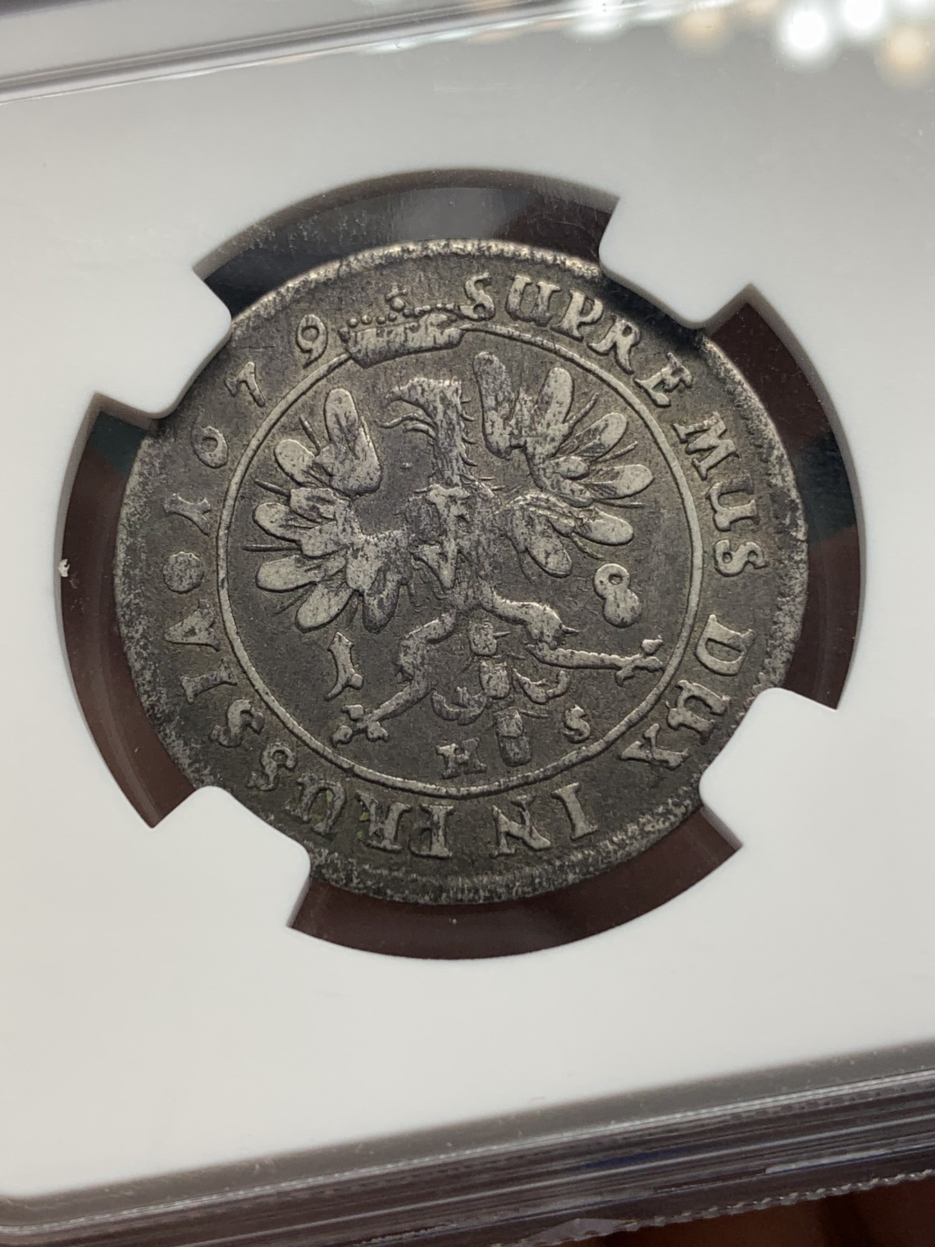 《竞宝斋》第196场-周日，周一 2场 (全场包邮) NGC VFD 波兰立陶宛1679年18G银币