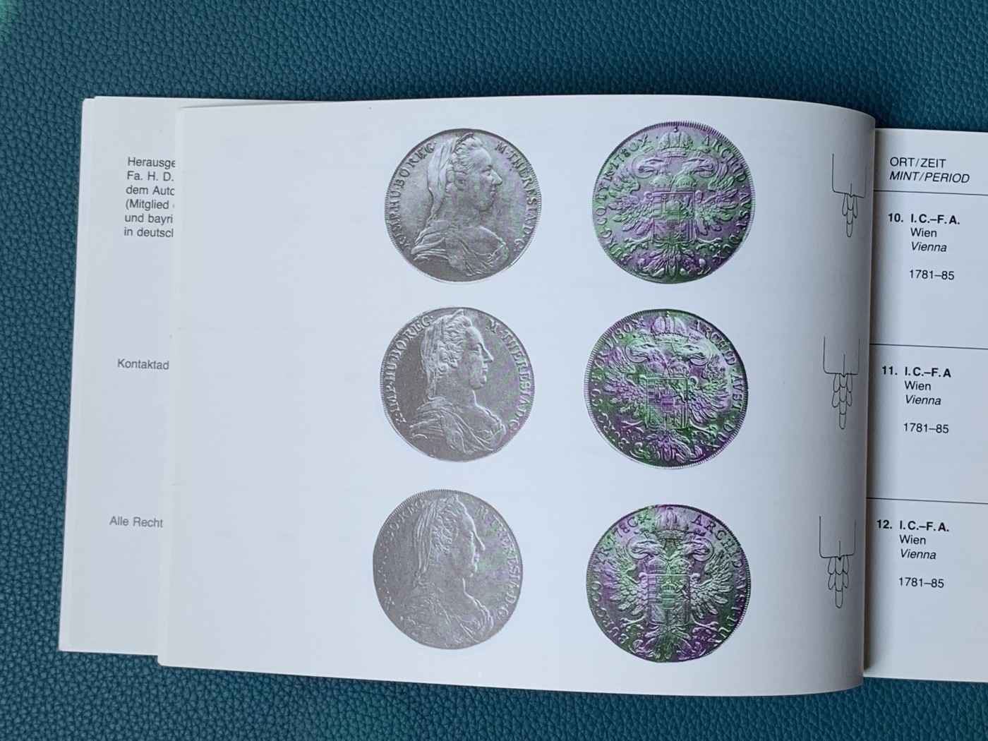 《竞宝斋》第196场-周日，周一 2场 (全场包邮) 1780大奶妈最权威Hafner目录，十分稀有的存在，完美解决1780至今的所有大奶妈版别疑问