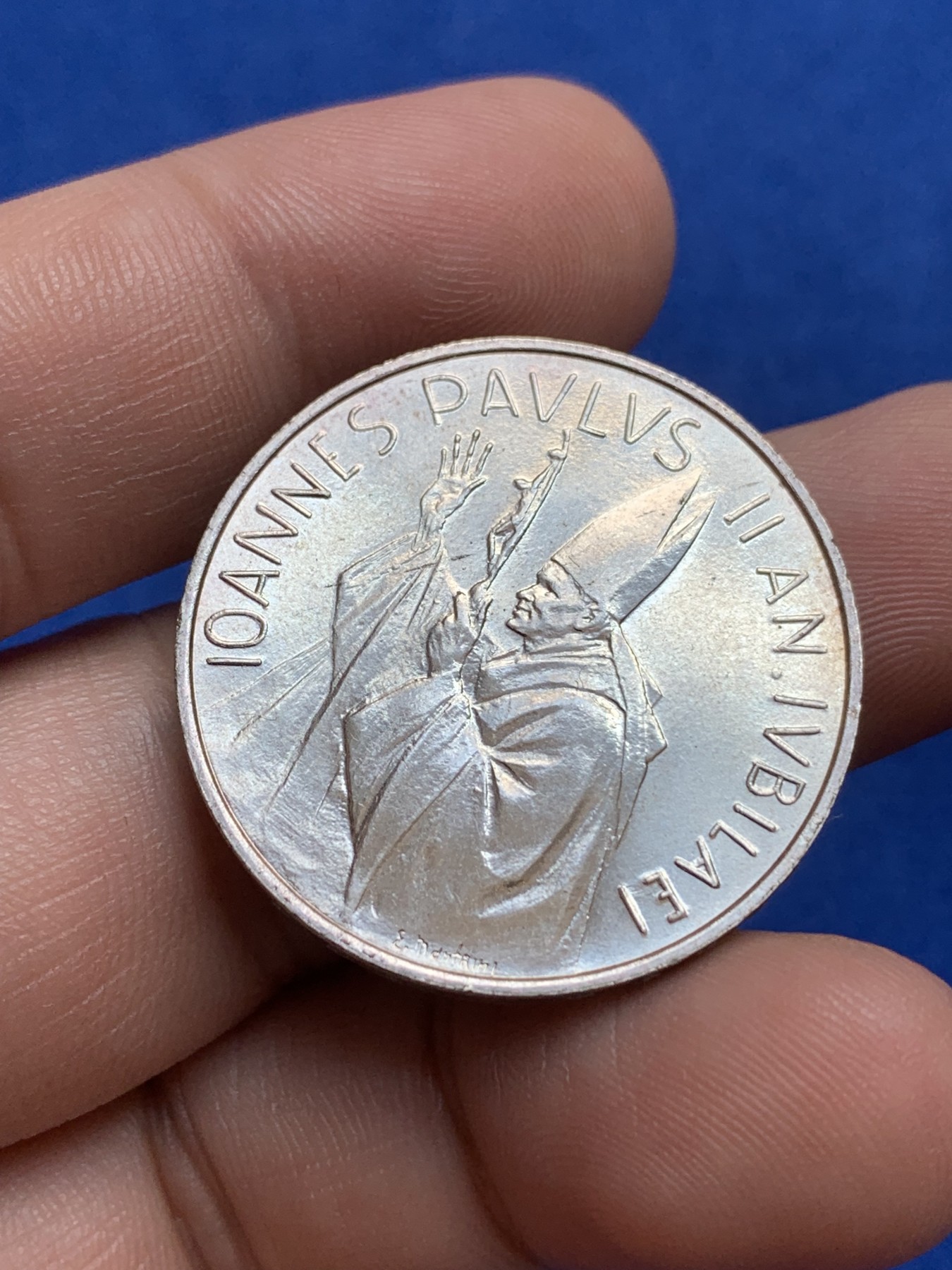 《竞宝斋》第196场-周日，周一 2场 (全场包邮) 圣马力诺教父1000里拉银币