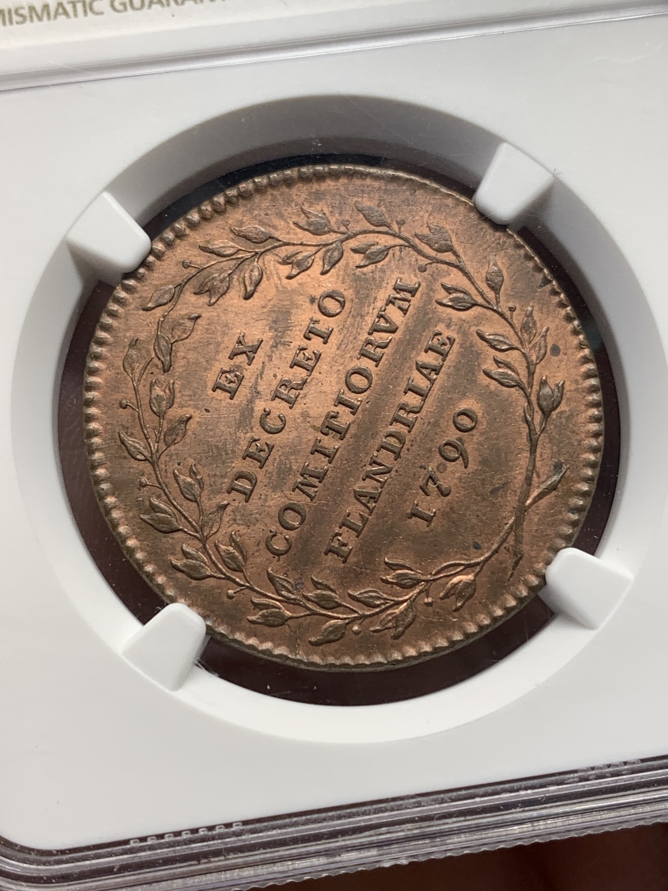 《竞宝斋》第196场-周日，周一 2场 (全场包邮) NGC UNC奥地利1790双面文字代用铜币