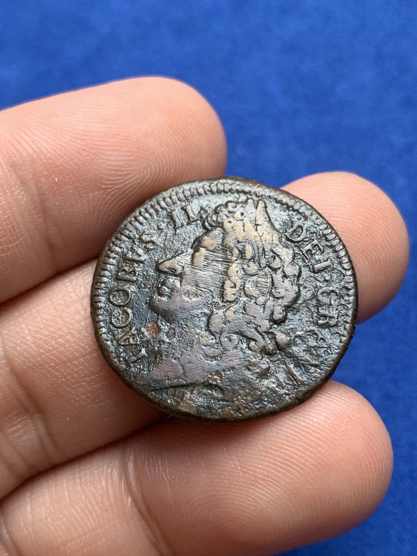 《竞宝斋》第196场-周日，周一 2场 (全场包邮) 英国詹姆斯二世1689枪币1先令铜币