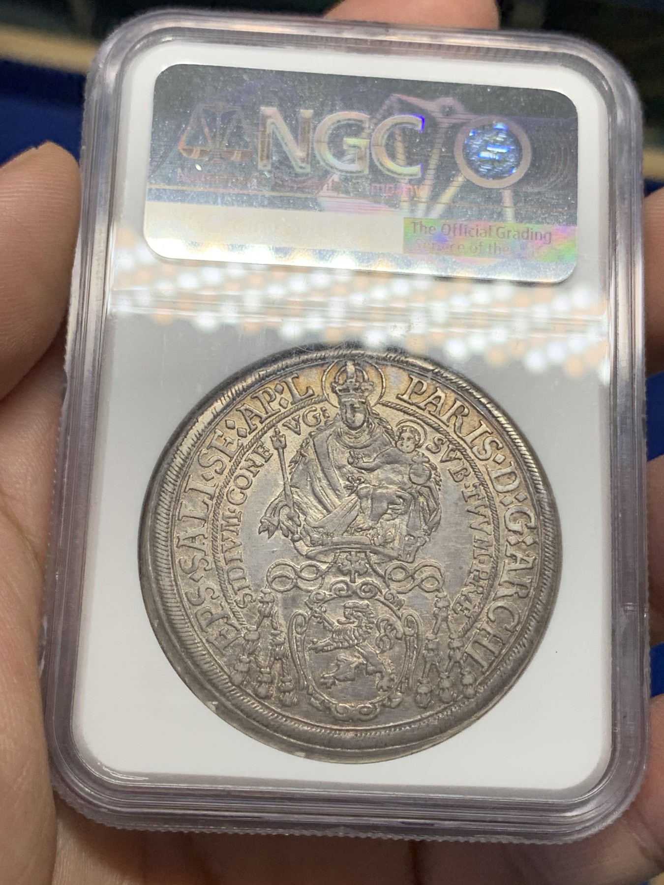 《竞宝斋》第196场-周日，周一 2场 (全场包邮) 骑字版 NGC-Au58 奥地利萨尔茨堡 1632/9年一泰勒银币