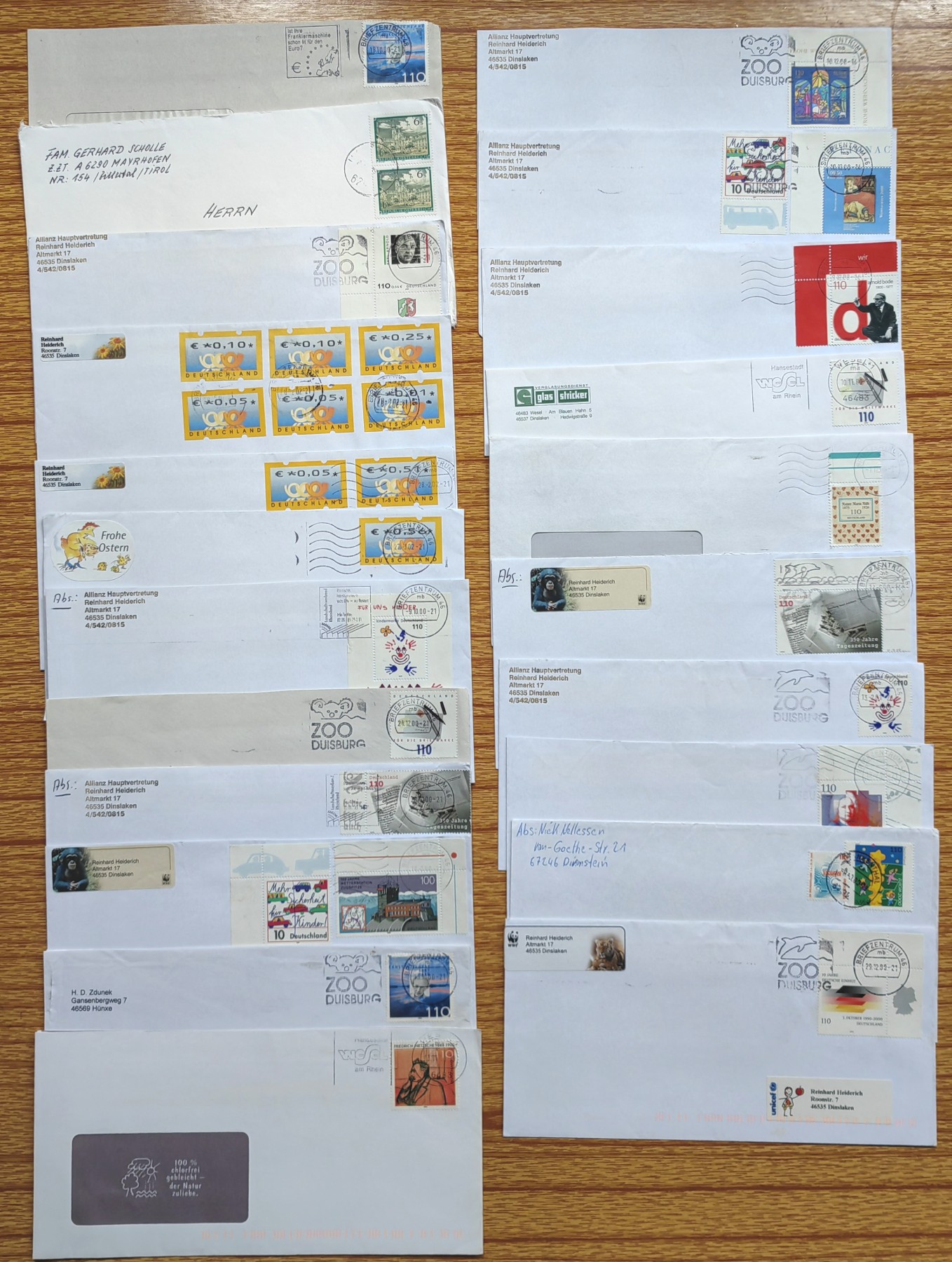 外国邮品第⑦场（秒杀） 德国长型邮封含小型张22张（秒杀）