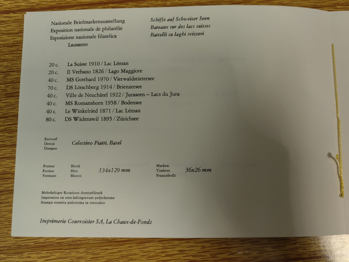 外国邮品第⑦场（秒杀） 1978年瑞士上的船只邮折（秒杀）