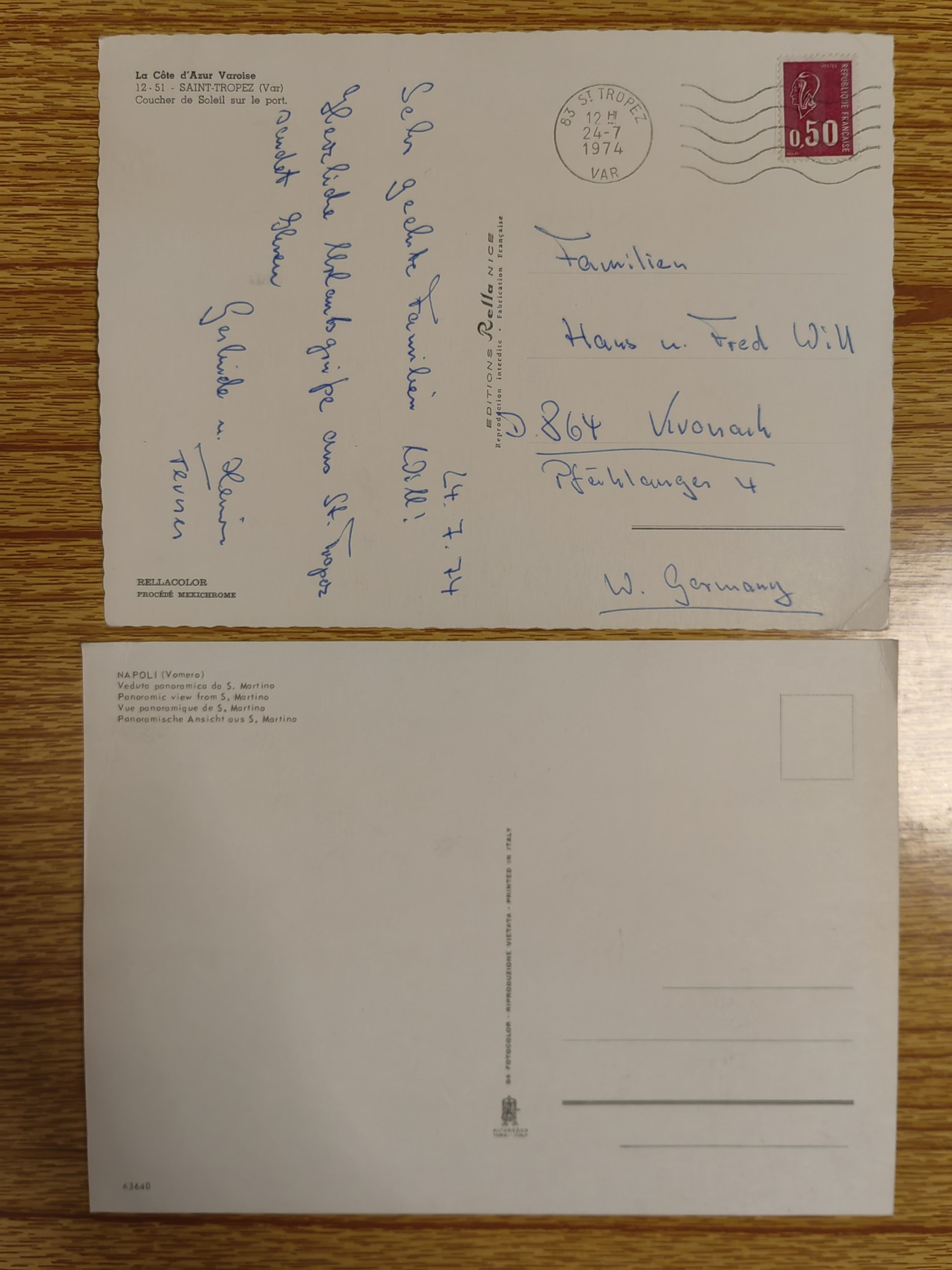 外国邮品第⑦场（秒杀） 圣特罗佩斯&维也纳 大型明信片（秒杀）