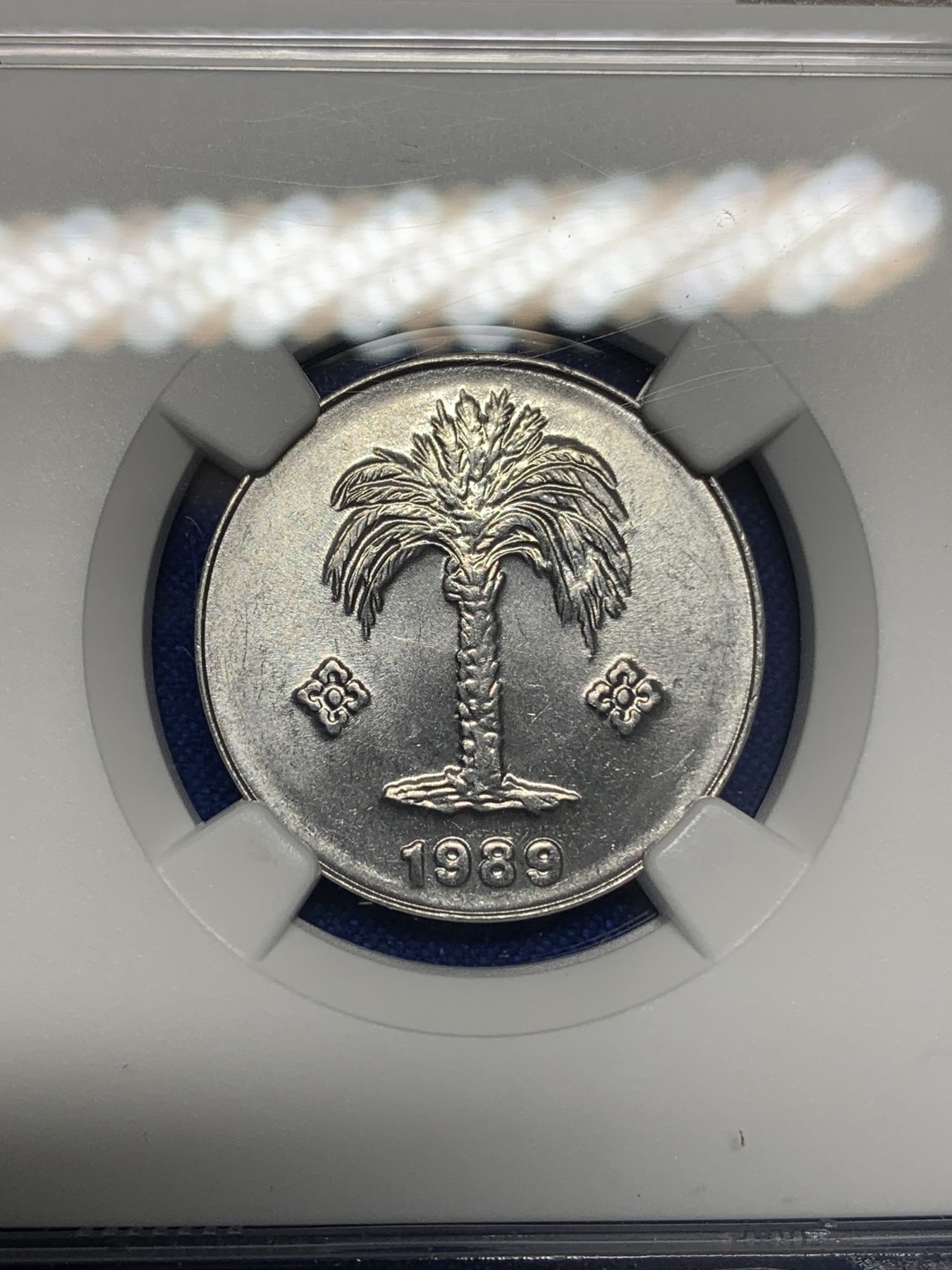 《竞宝斋》第196场-周日，周一 2场 (全场包邮) 稀有！NGC MS64 阿尔及利亚1989年10分铝币 克劳斯目录Rare品种无铸造量无指导价  收藏级好品！