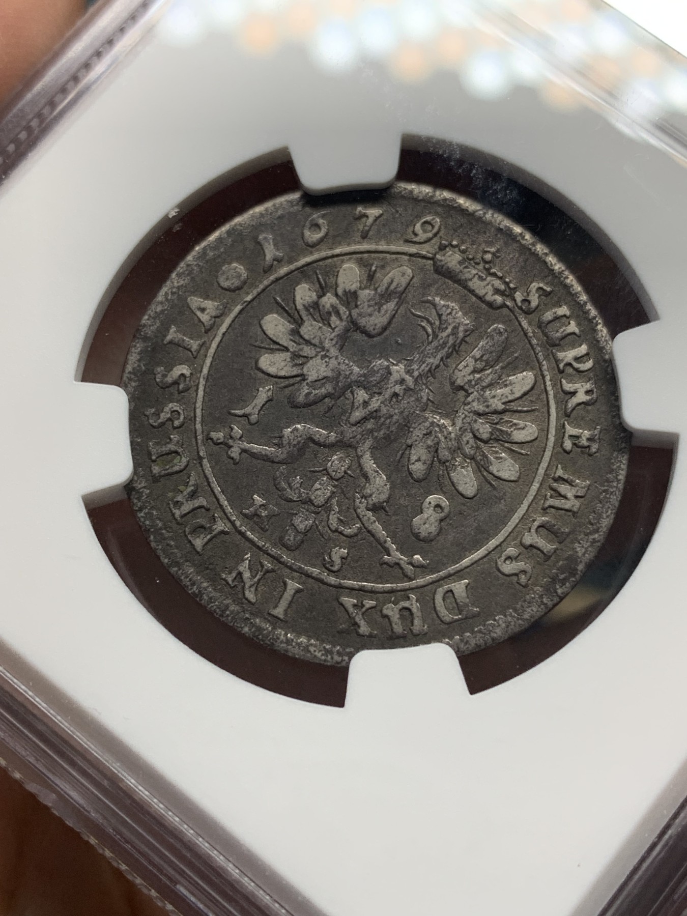 《竞宝斋》第196场-周日，周一 2场 (全场包邮) NGC VFD 波兰立陶宛1679年18G银币