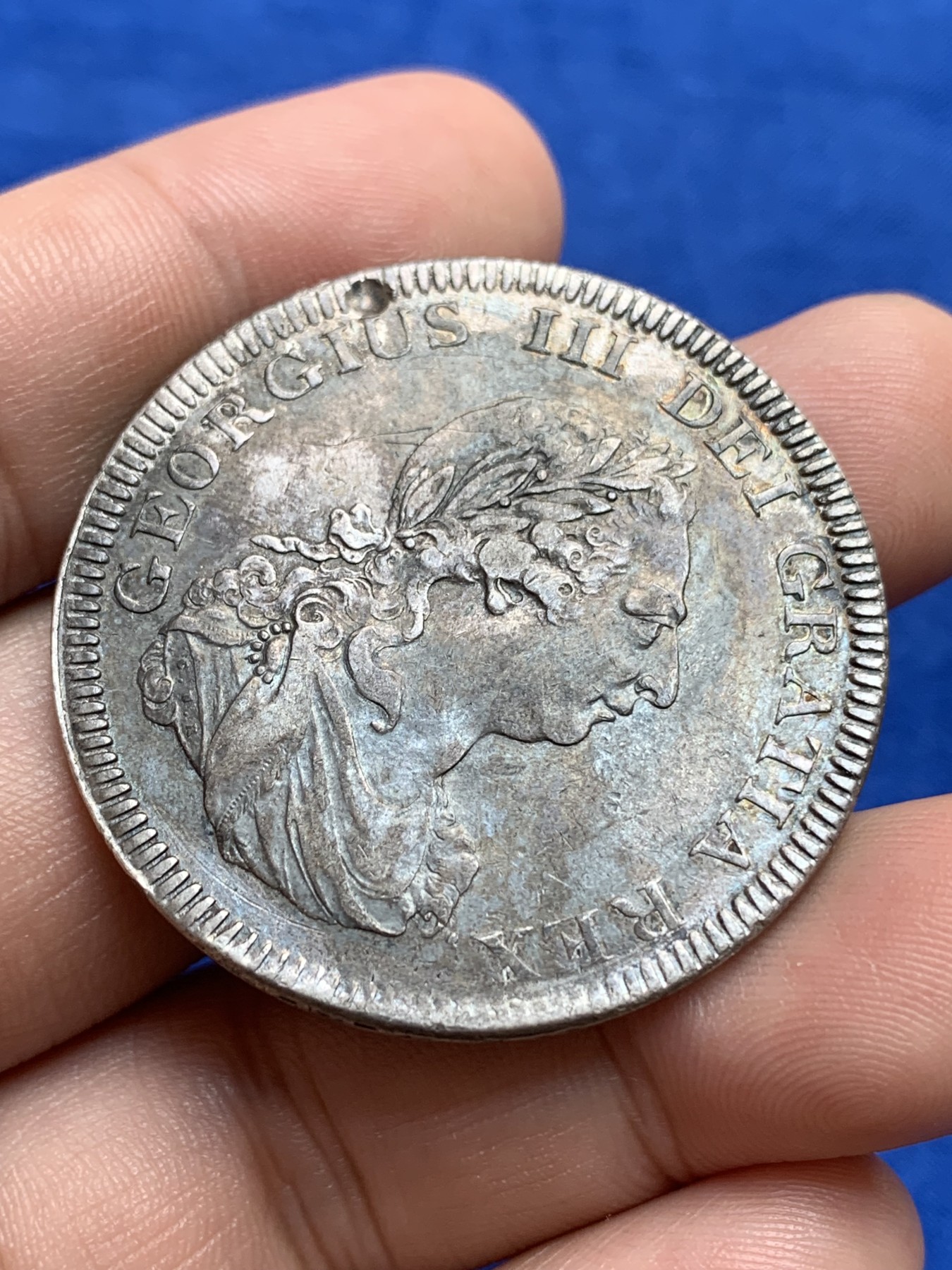 《竞宝斋》第196场-周日，周一 2场 (全场包邮) 英格兰银行1804年5先令大银币  少见品种   状态不错