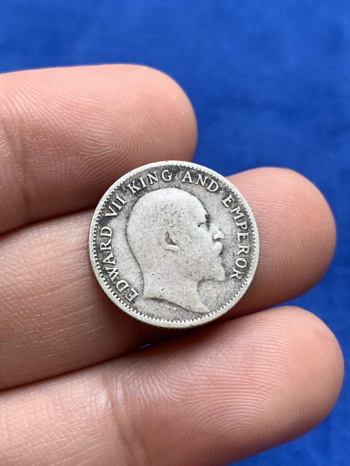 《竞宝斋》第196场-周日，周一 2场 (全场包邮) 英属印度爱德华七世1卢比和1/4卢比，1/4少见，品相不错，无大磕碰