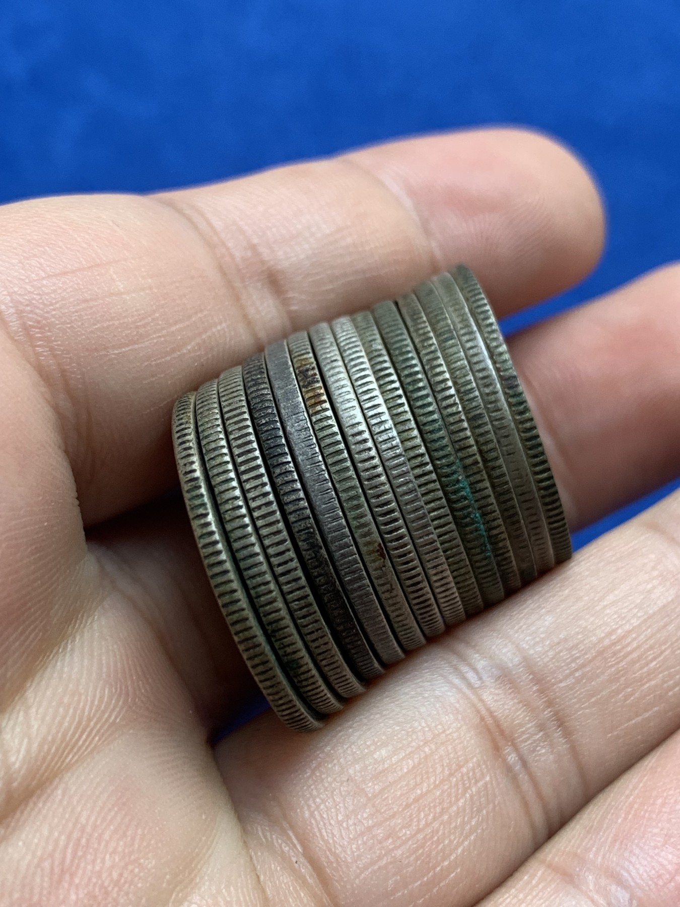 《竞宝斋》第196场-周日，周一 2场 (全场包邮) 14枚一组 云南双旗贰毫银币 原味包浆