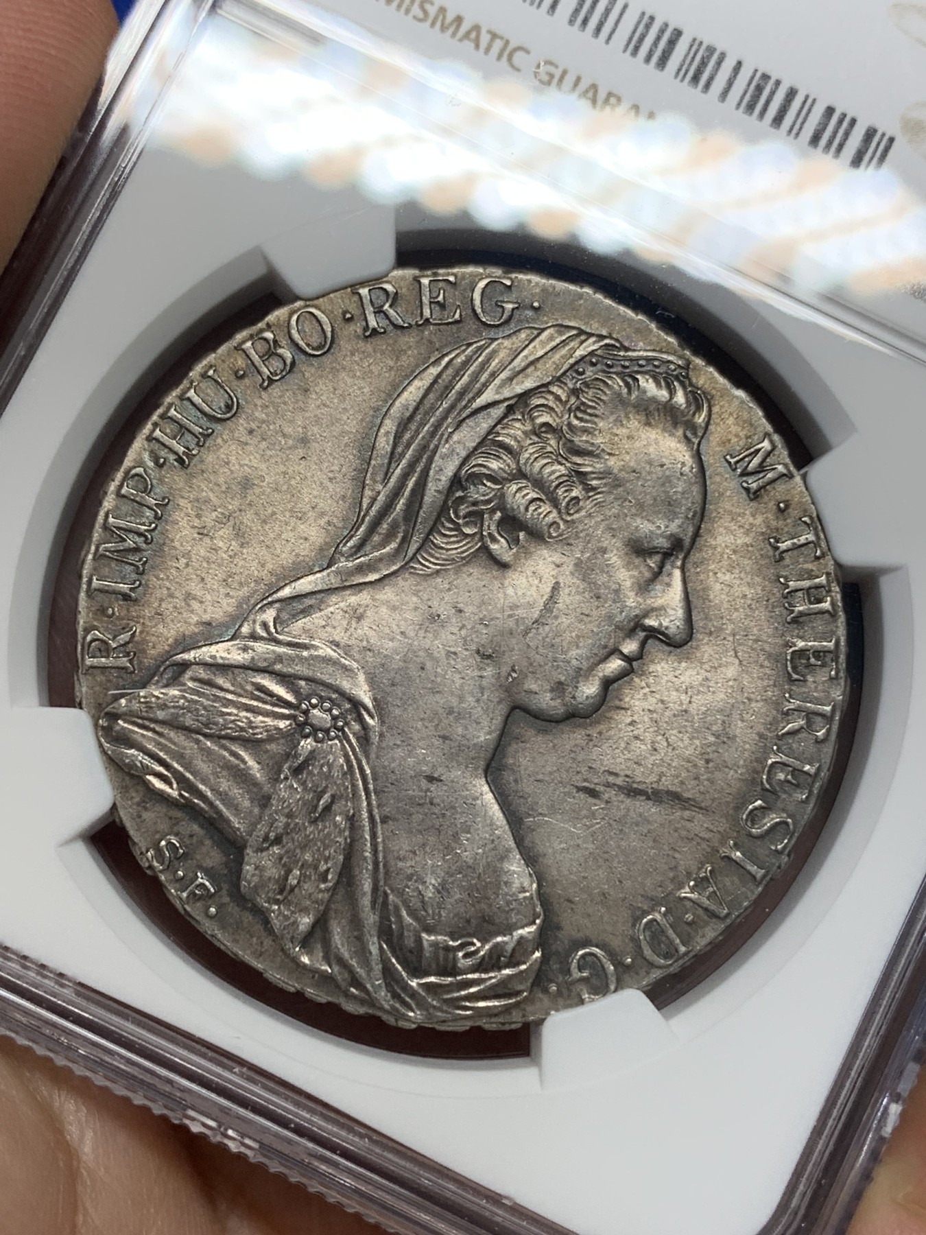 《竞宝斋》第196场-周日，周一 2场 (全场包邮) NGC-MS63 奥地利1780年大奶妈银币 H58二战前铸造 双须小尺寸版