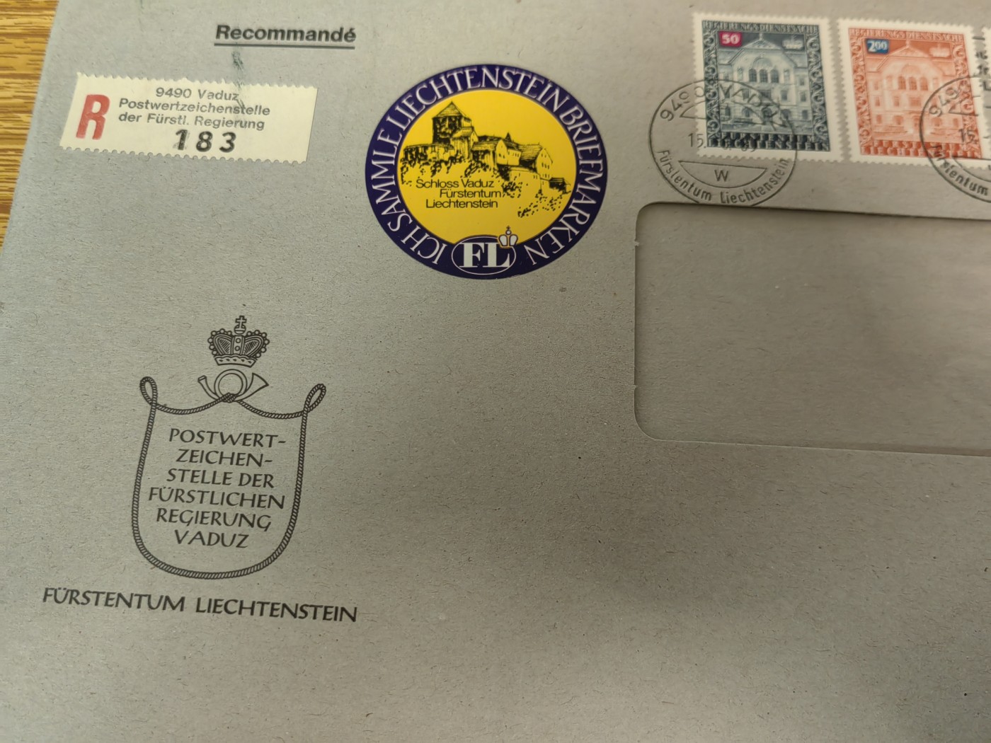 外国邮品第⑦场（秒杀） 列支敦士登公国大型邮封（秒杀）