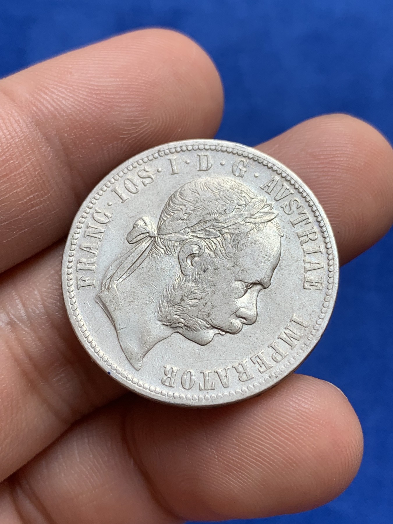 《竞宝斋》第196场-周日，周一 2场 (全场包邮) 奥匈帝国1886年1福林银币 原味流通 少见品种