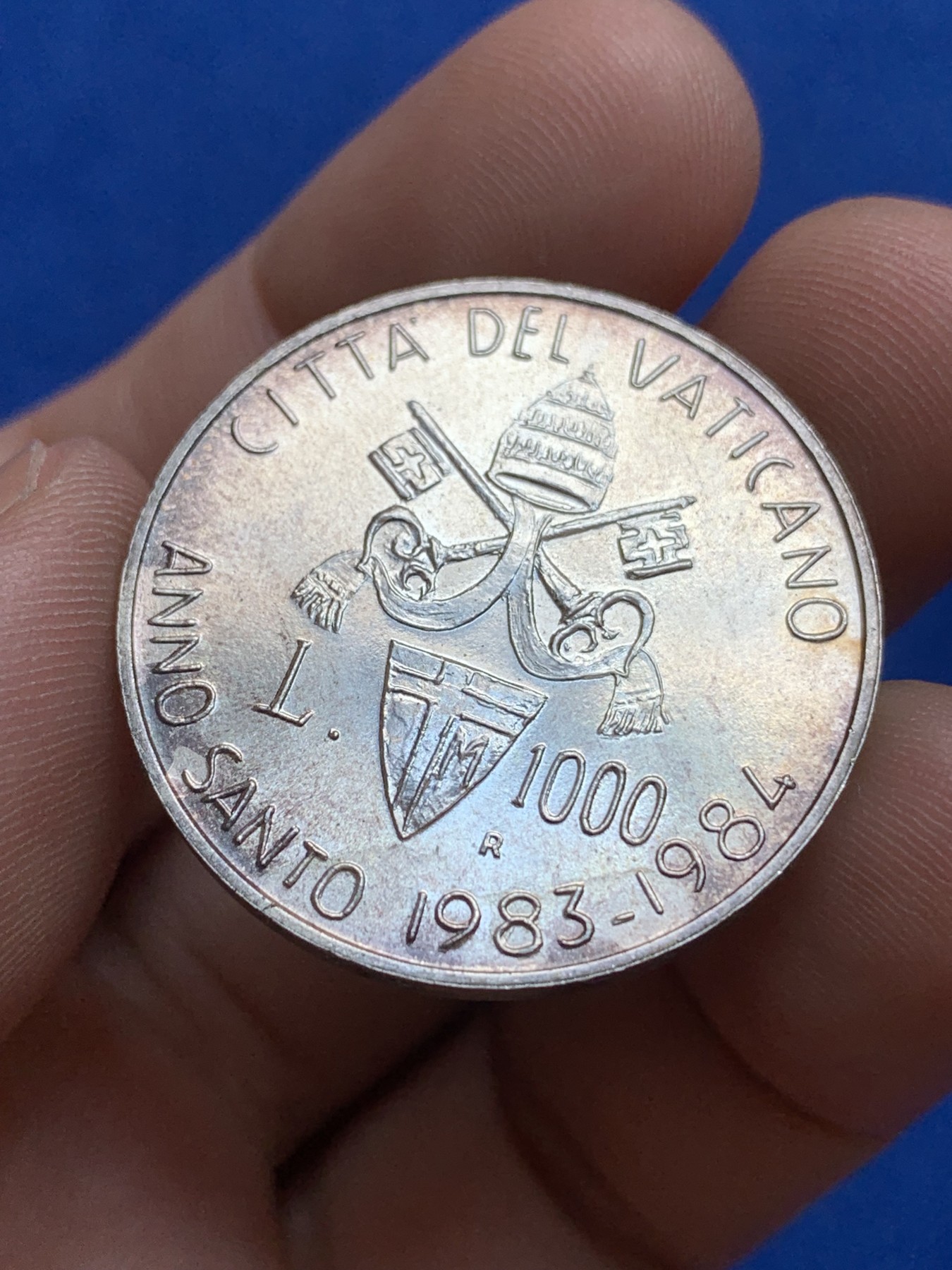 《竞宝斋》第196场-周日，周一 2场 (全场包邮) 圣马力诺教父1000里拉银币